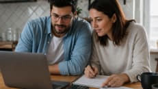 Couple saving for a home down payment.