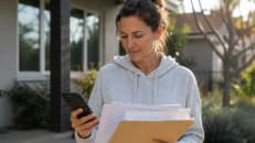 Homeowner comparing home insurance companies in California.