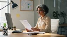 A woman learning how to use her home equity with a guide.