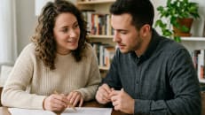 A couple considering a joint personal loan.