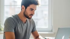 A man learning about the mortgage approval process.