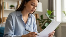 A woman learning about how much of a personal loan she can get.