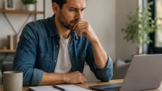 A man deciding between a personal loan or a 401(k) loan in an emergency. 