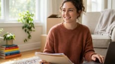 A woman finding out how to get renters insurance.