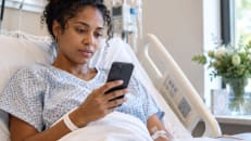 Person in the hospital thinking about who would manage their bills.