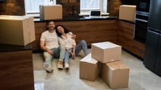 couple moving in to new home