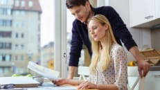 Couple Looking at contract