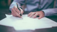 person filling forms