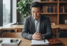 A business owner deciding between an online lender or a traditional bank for a business loan.