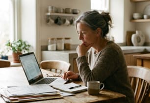 Person reviewing financial paperwork before deciding on a 401(k) hardship withdrawal.