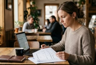 An entrepreneur applying for a business loan without a bank account.