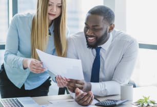A man getting a business loan with an LLC. 