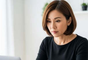 A woman learning about cash value life insurance.