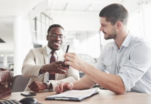 A man learning how business loans work. 