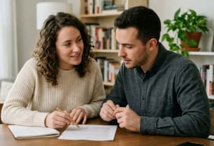 A couple considering a joint personal loan.