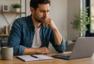 A man deciding between a personal loan or a 401(k) loan in an emergency. 