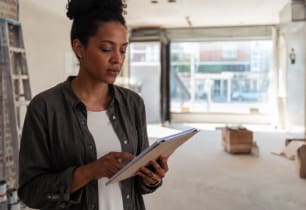 Entrepreneur planning startup costs for a new business.