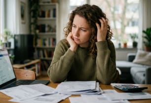 A woman stressing about her student loans being in default and how to get out of it.