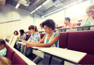 Students studying