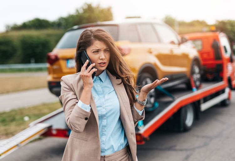 A woman dealing with a car insurance mistake she could have avoided. 