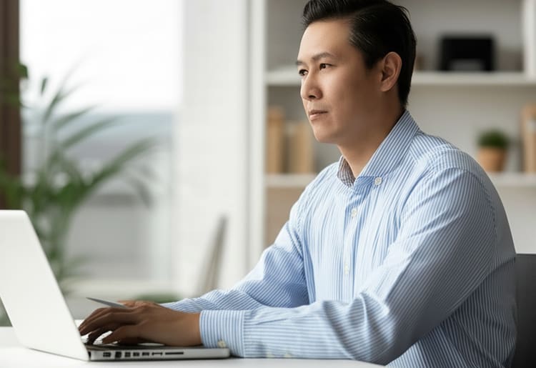 A man finding out how debt consolidation can affect his credit score. 