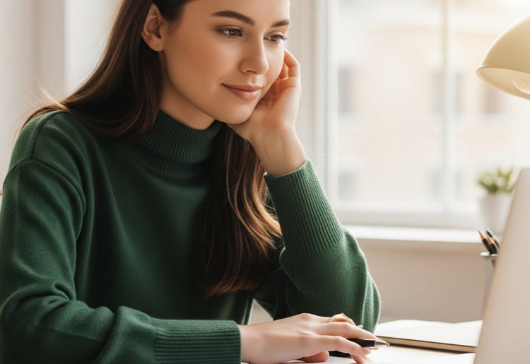 A woman learning about debt consolidation vs. balance transfer cards. 