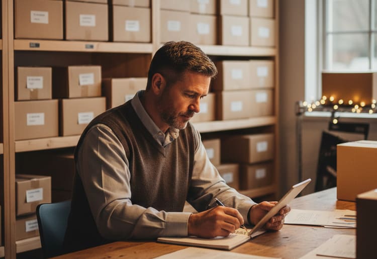 A business owner funding his Q4 inventory for 2026.