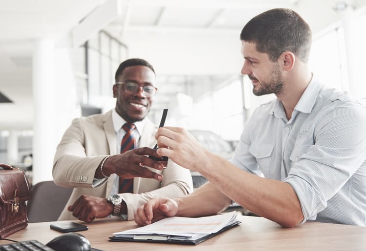 A man learning how business loans work. 