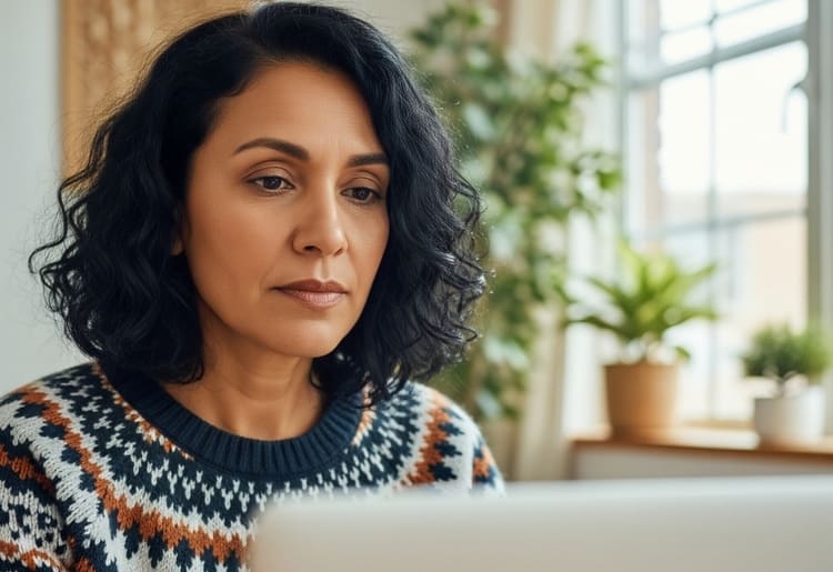 A woman learning how life insurance could help pay for funeral expenses.