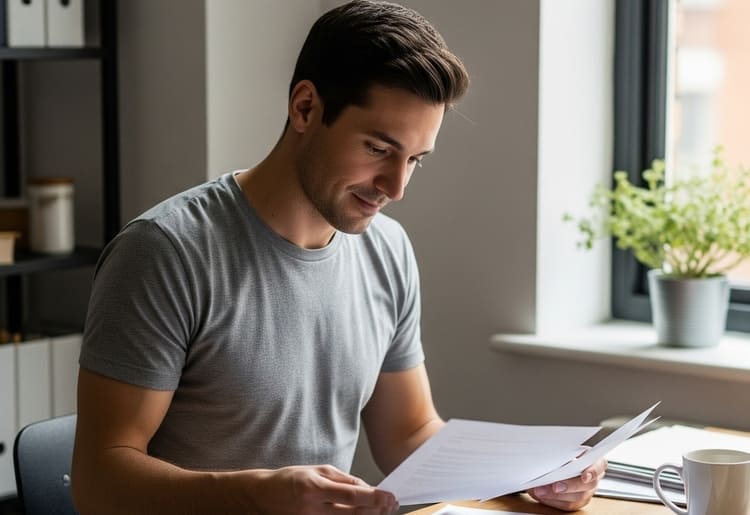 A man learning how to improve his credit score before applying for a business loan.
