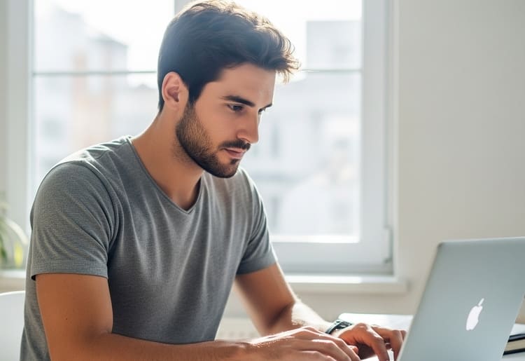 A man learning about the mortgage approval process.