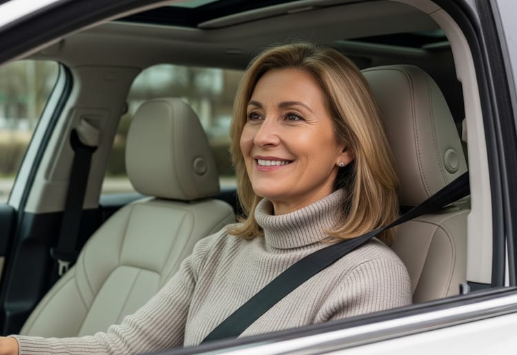 A woman who isn't the owner of a car considering non-owner car insurance. 