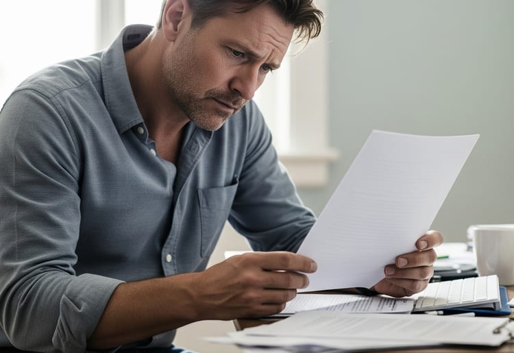 A man who is learning about how to avoid personal loan scams.