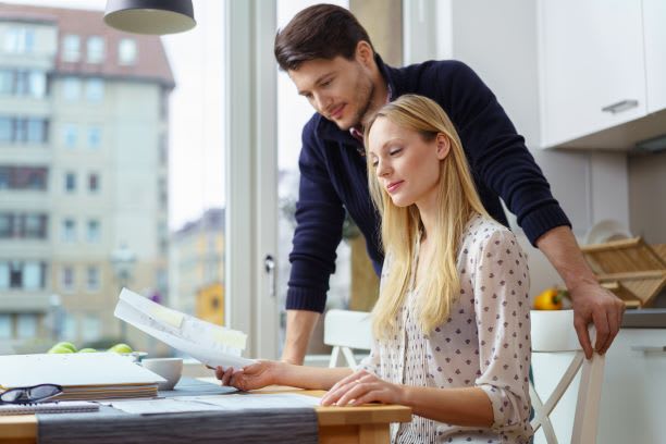 Couple Looking at contract